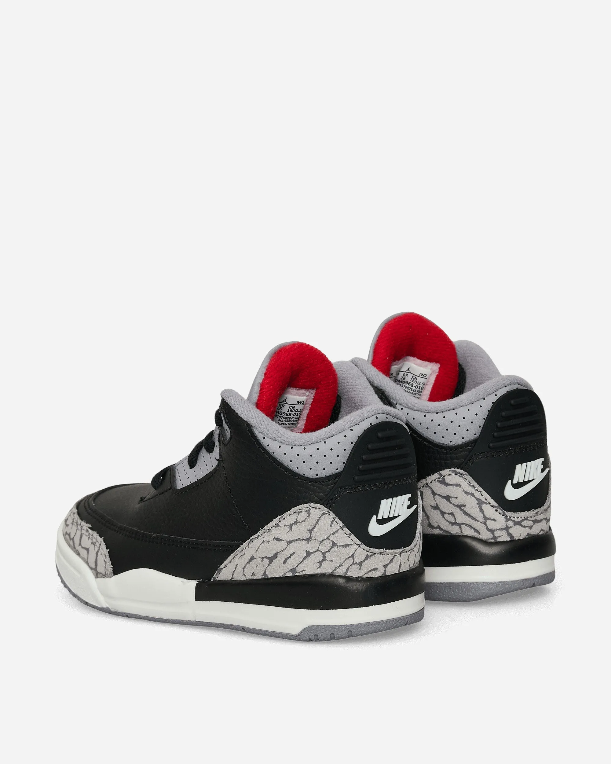 Air Jordan 3 Retro (TD) Sneakers Black Cement