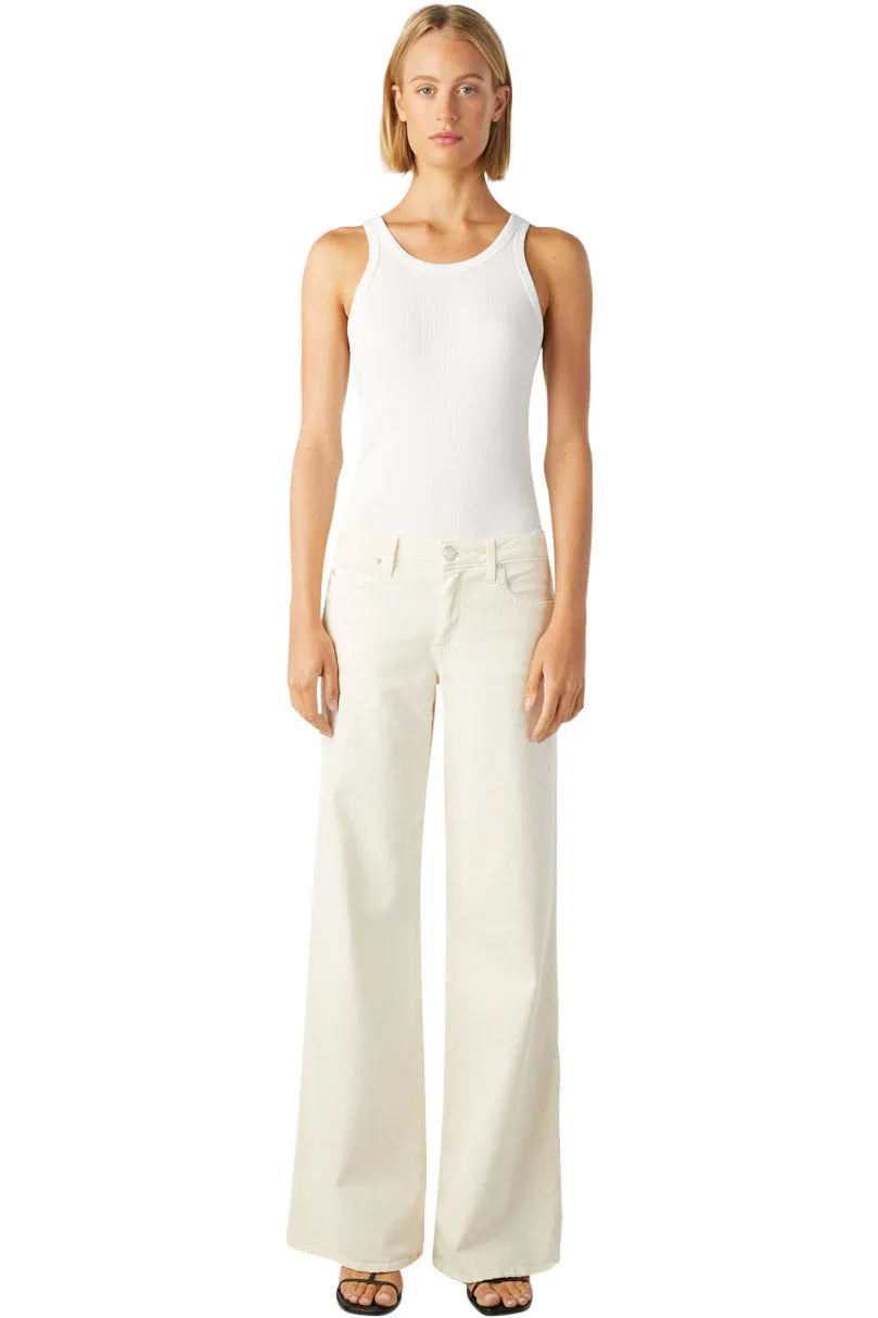 AMO Denim Sabine Wide Leg in Bone