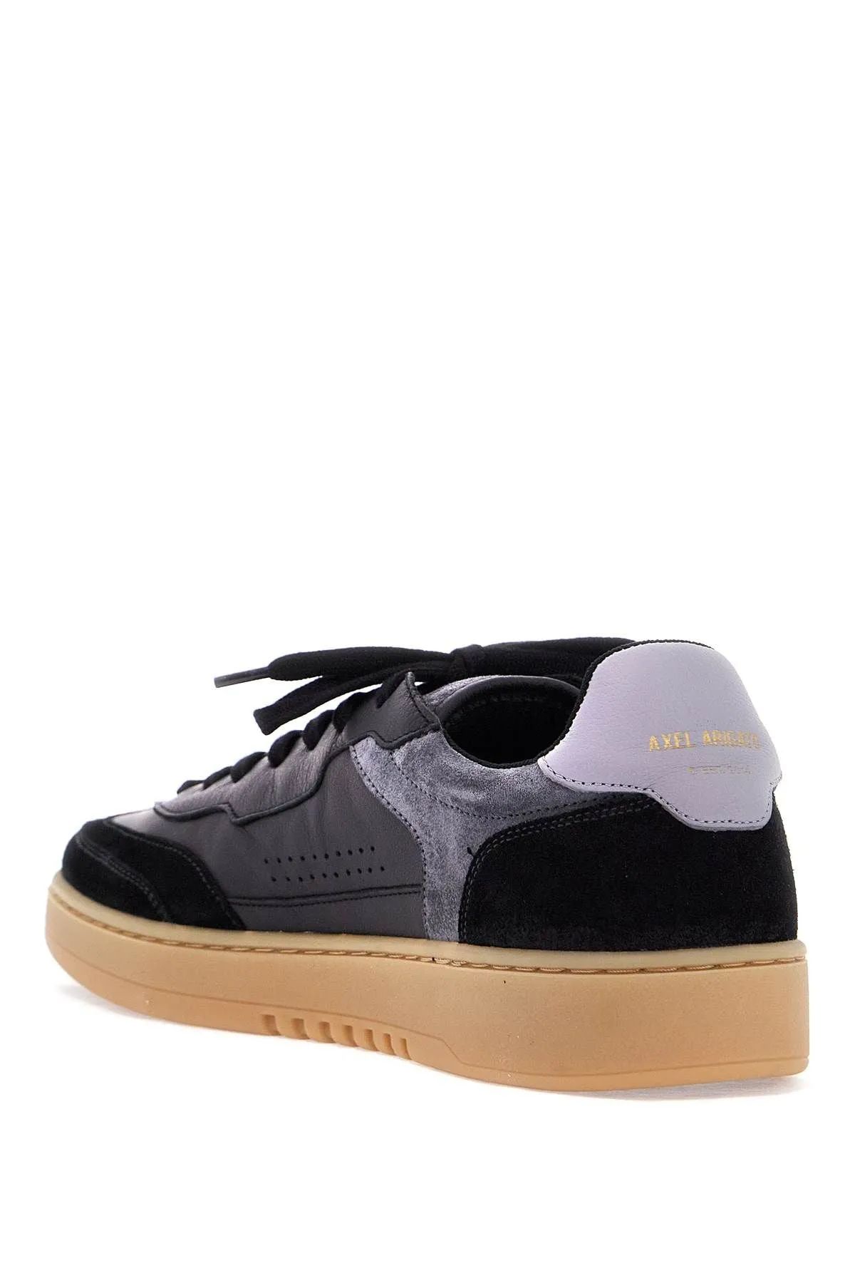 Axel Arigato Black Low Sneakers In Eco Friendly Leather And Suede With Beige Sole