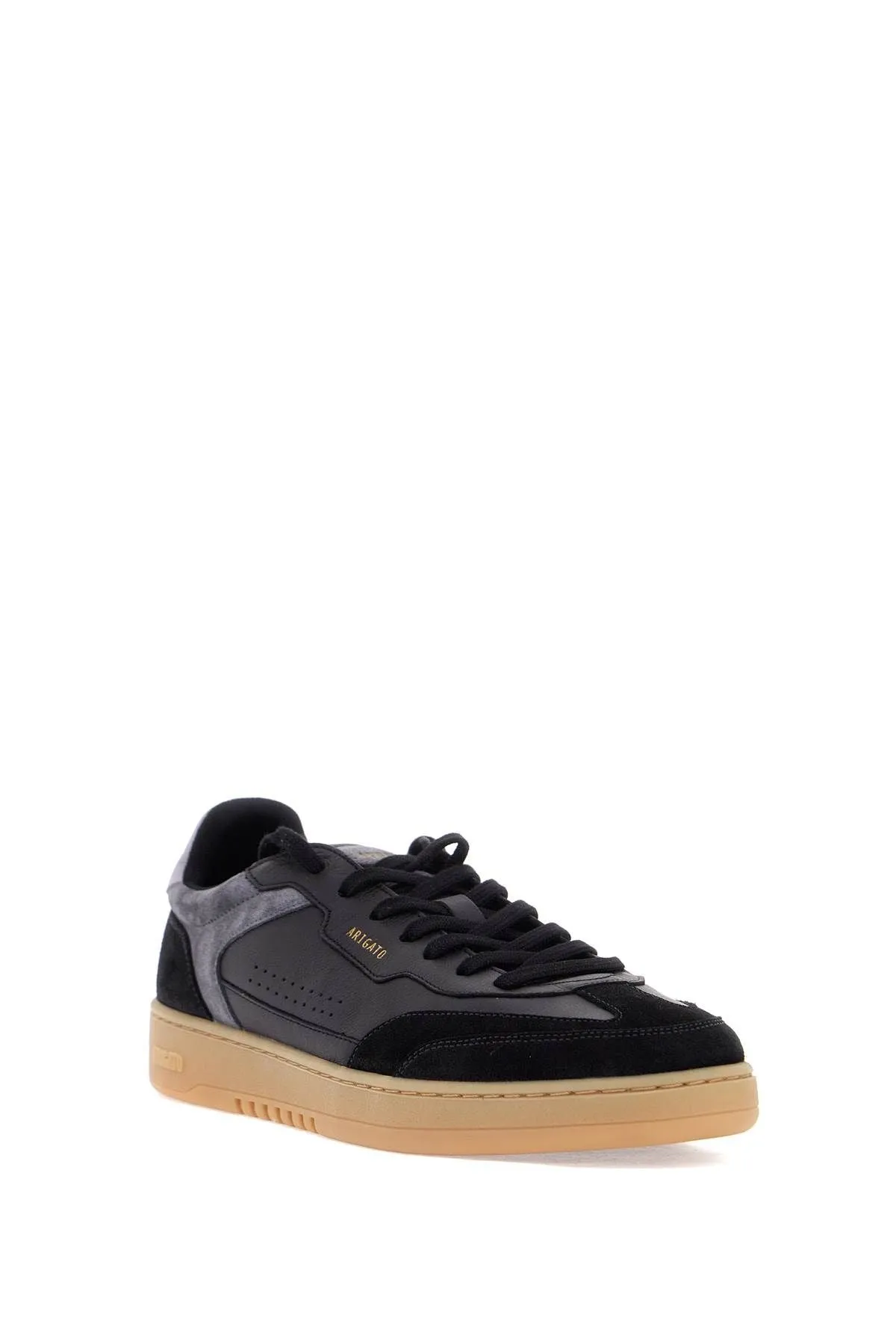 Axel Arigato Black Low Sneakers In Eco Friendly Leather And Suede With Beige Sole