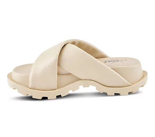 Azura by Spring Step Slide Sandals - Puffie - Bone