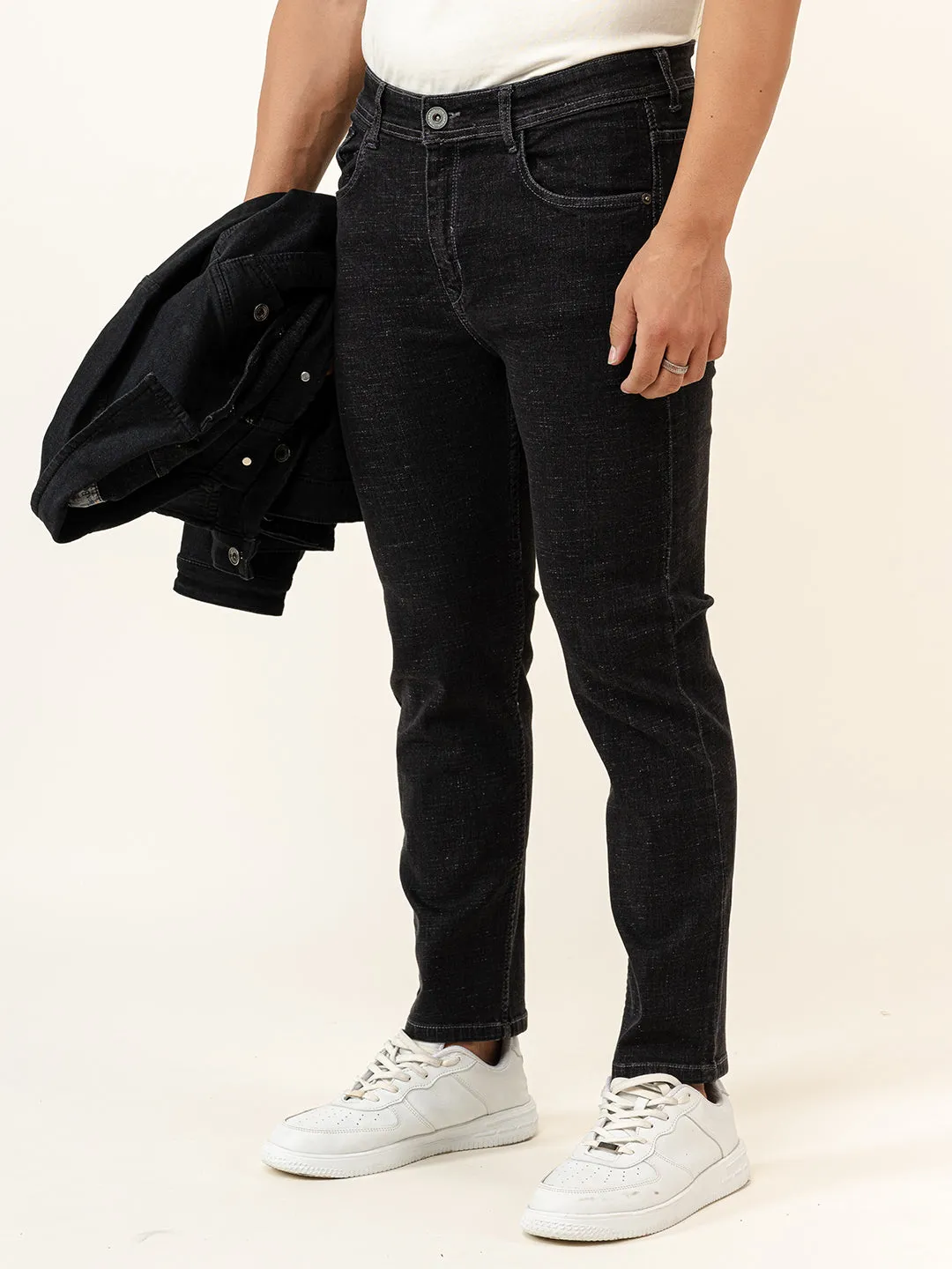 Black Slim Fit Denim Jeans