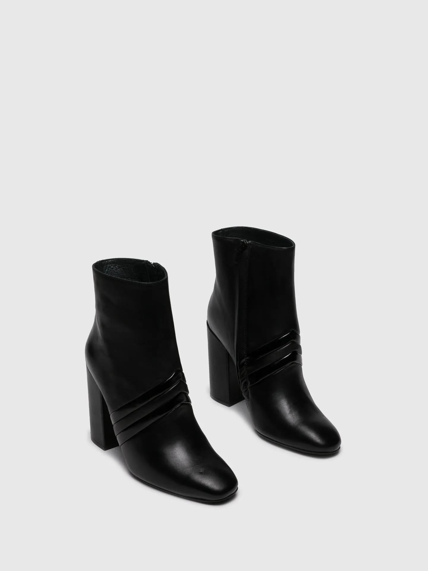 Black Zip Up Ankle Boots