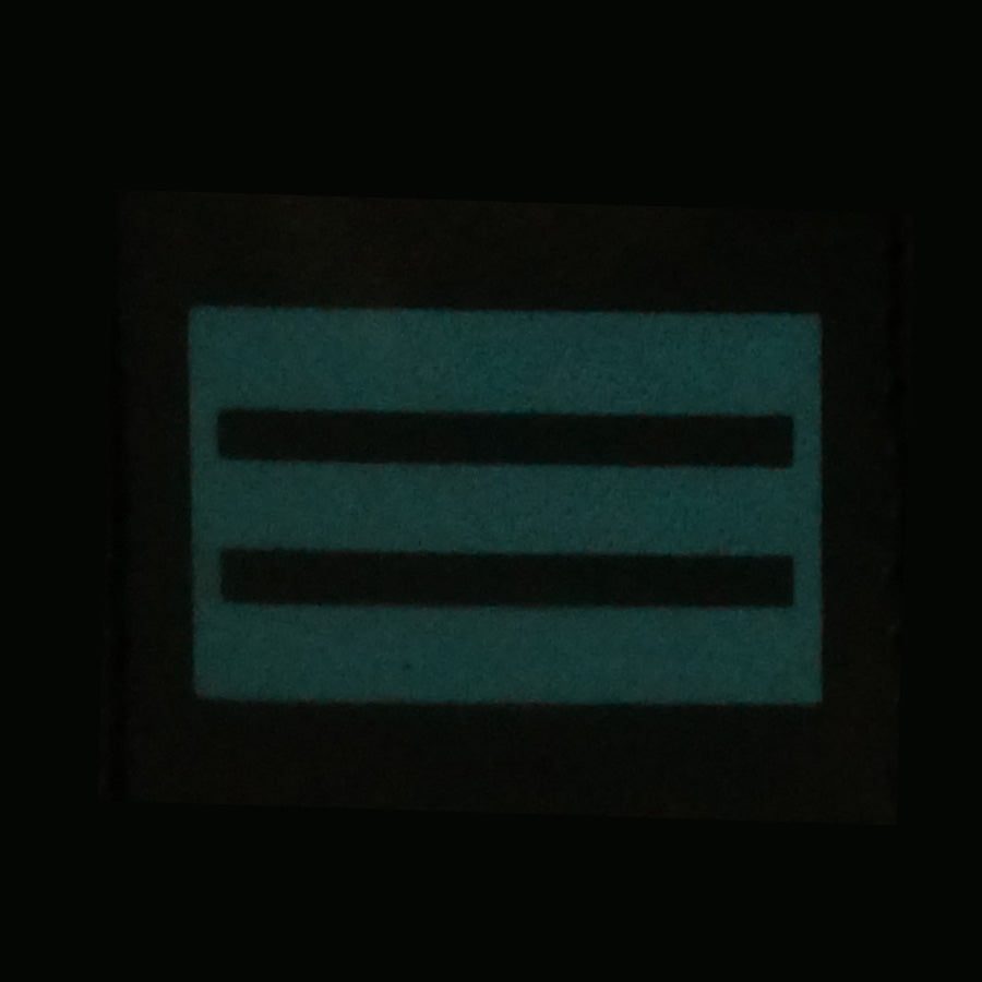 BLUE GLOW IN THE DARK RANK PATCH - CAPTAIN