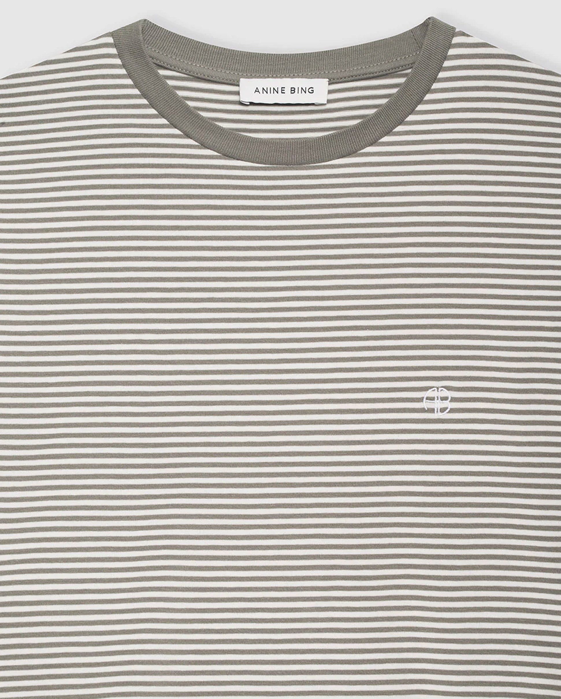 BO TEE / OLIVE AND IVORY STRIPE