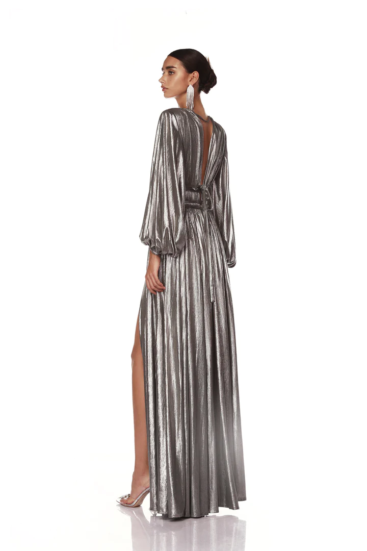 Bronx and Banco Zoe Metallic Gown