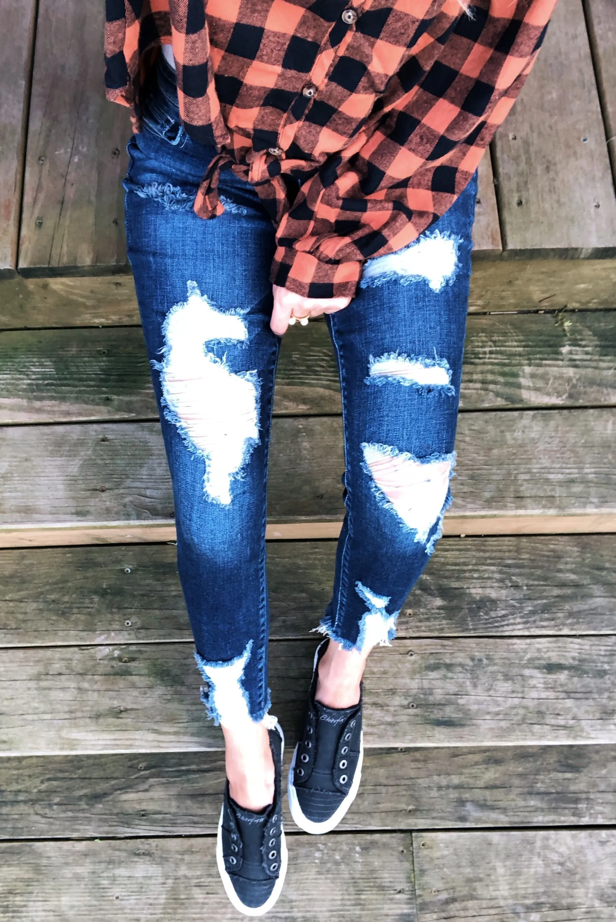 Cello Distressed Skinny Jeans- Camila Wash