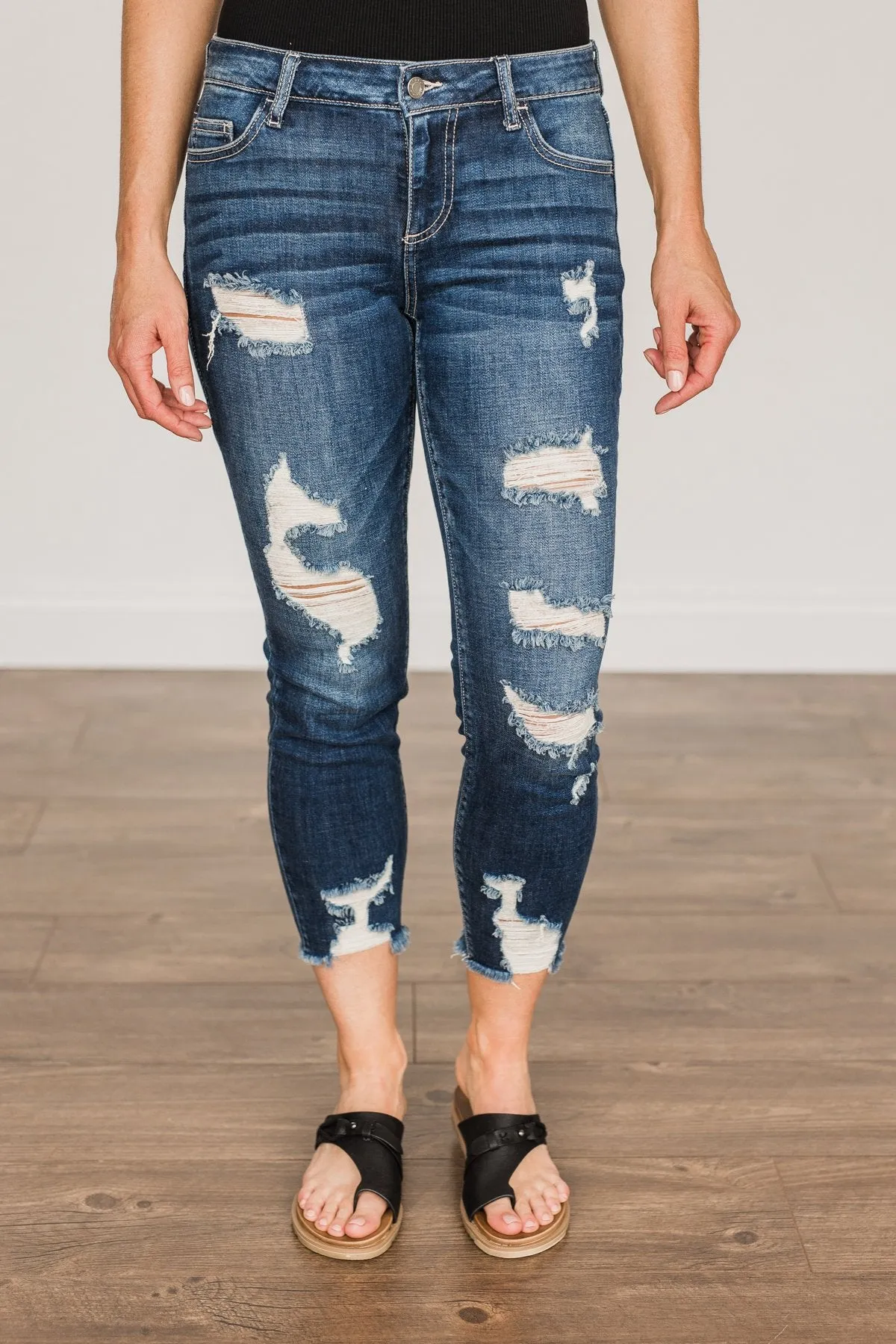 Cello Distressed Skinny Jeans- Camila Wash