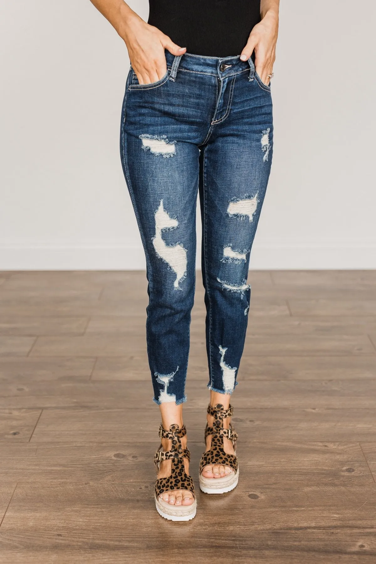 Cello Distressed Skinny Jeans- Camila Wash