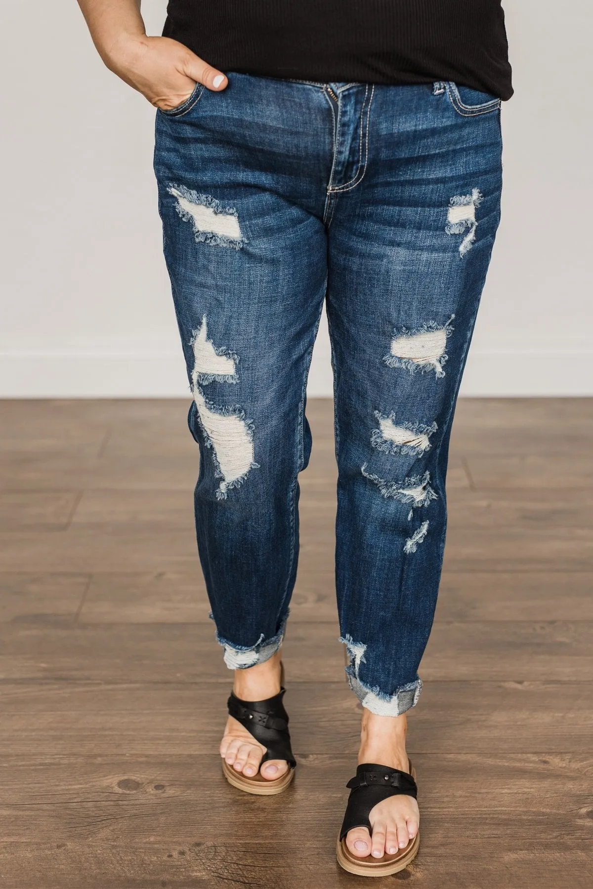 Cello Distressed Skinny Jeans- Camila Wash