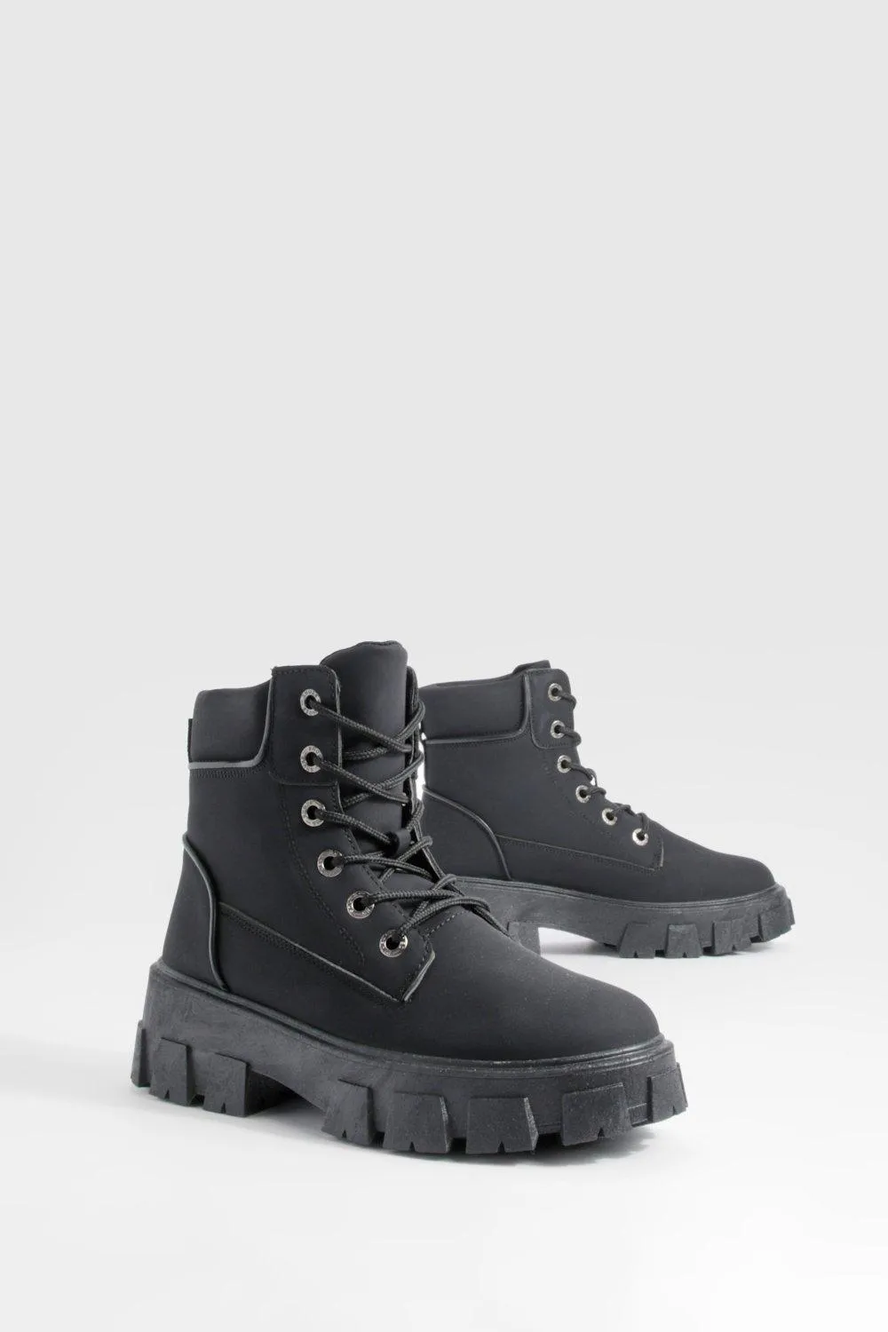 Chunky Lug Sole Combat Boots