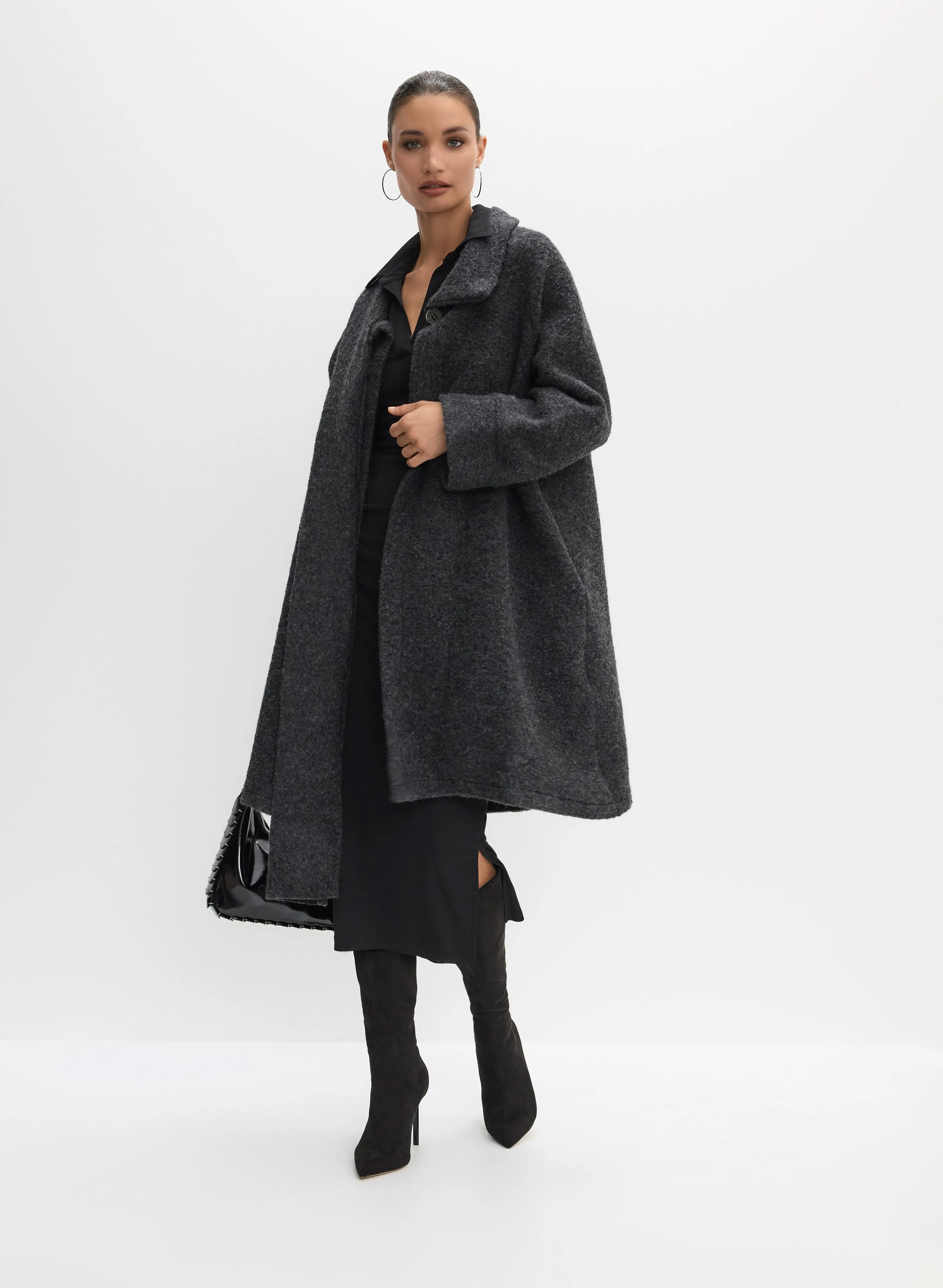 Cowl Neck Scarf Coat