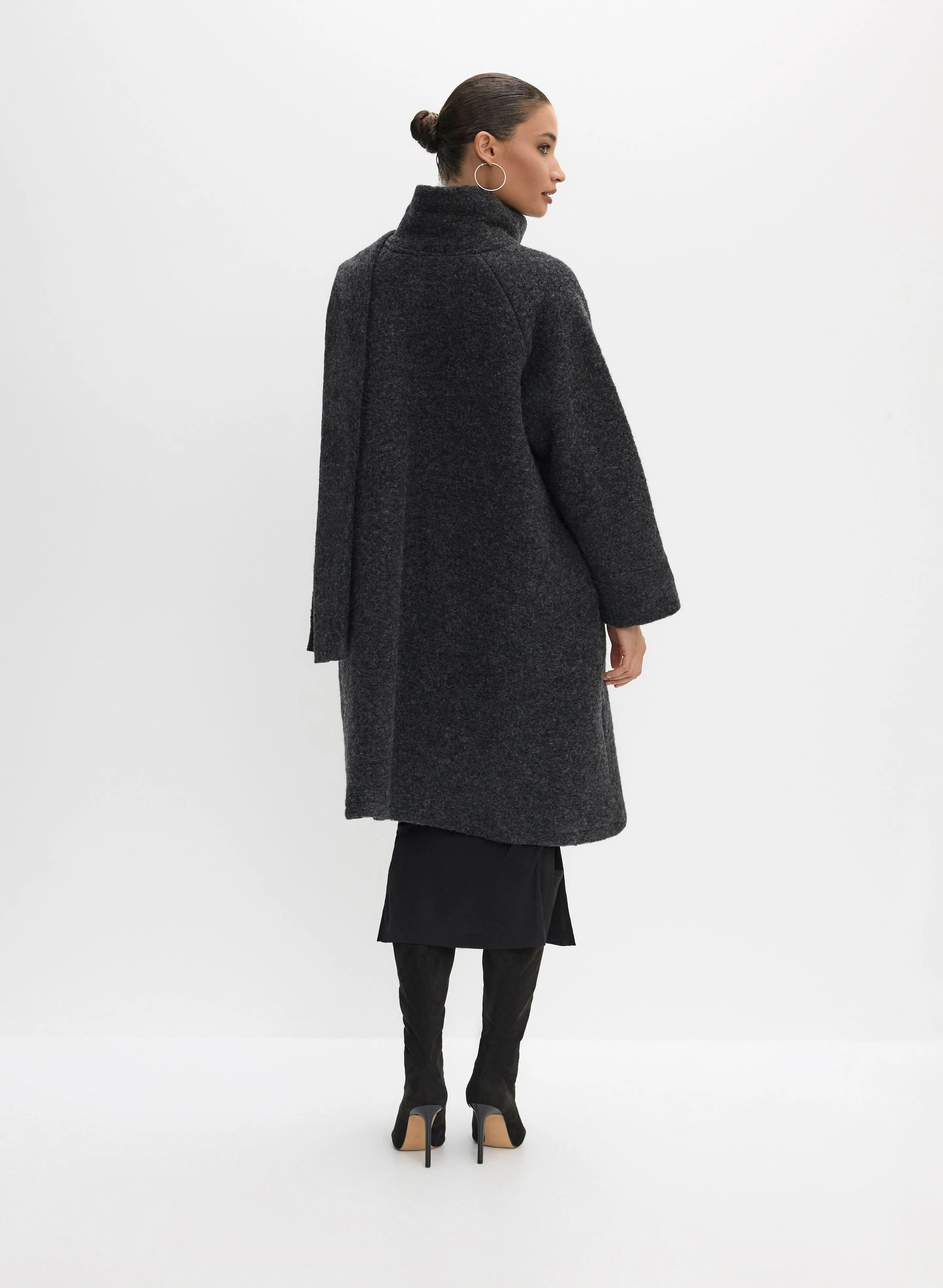 Cowl Neck Scarf Coat