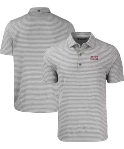 Cutter & Buck Men's NCAA Louisiana Ragin' Cajuns Big & Tall Forge Eco Stripe Stretch Recycled Polo