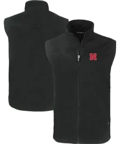 Cutter & Buck Men's NCAA Nebraska Huskers Charter Eco Recycled Full-Zip Vest