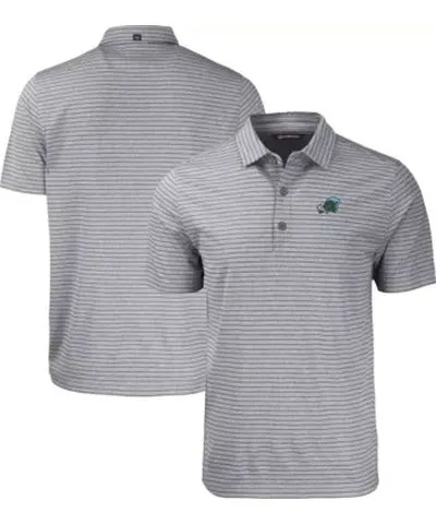 Cutter & Buck Men's Tulane Green Wave NCAA Tulane Wave Big & Tall Forge Eco Stripe Stretch Recycled Polo