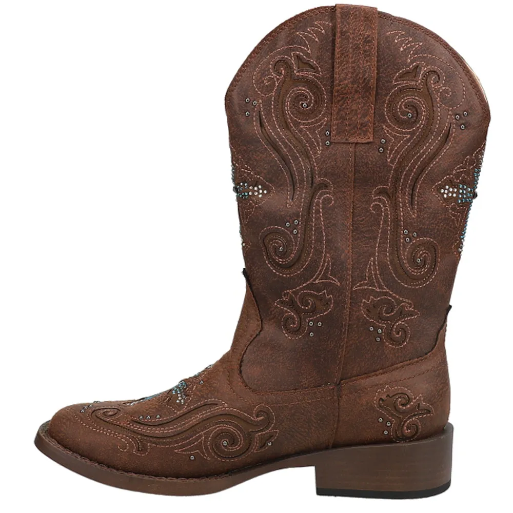 Faith Rhinestone Square Toe Cowboy Boots