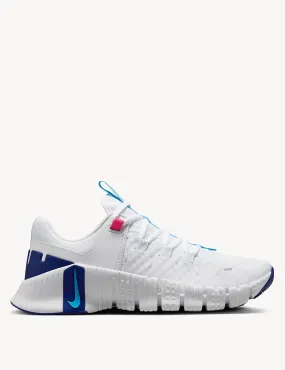 Free Metcon 5 Shoes - White/Aquarius Blue/Fierce Pink/Deep Royal Blue/Light Laser Orange