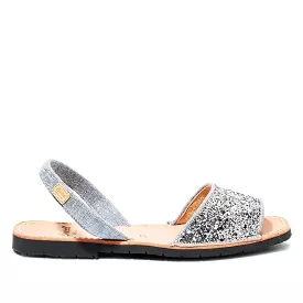 Glitter Leather Menorcan Espadrille For Women - Glam 1821R