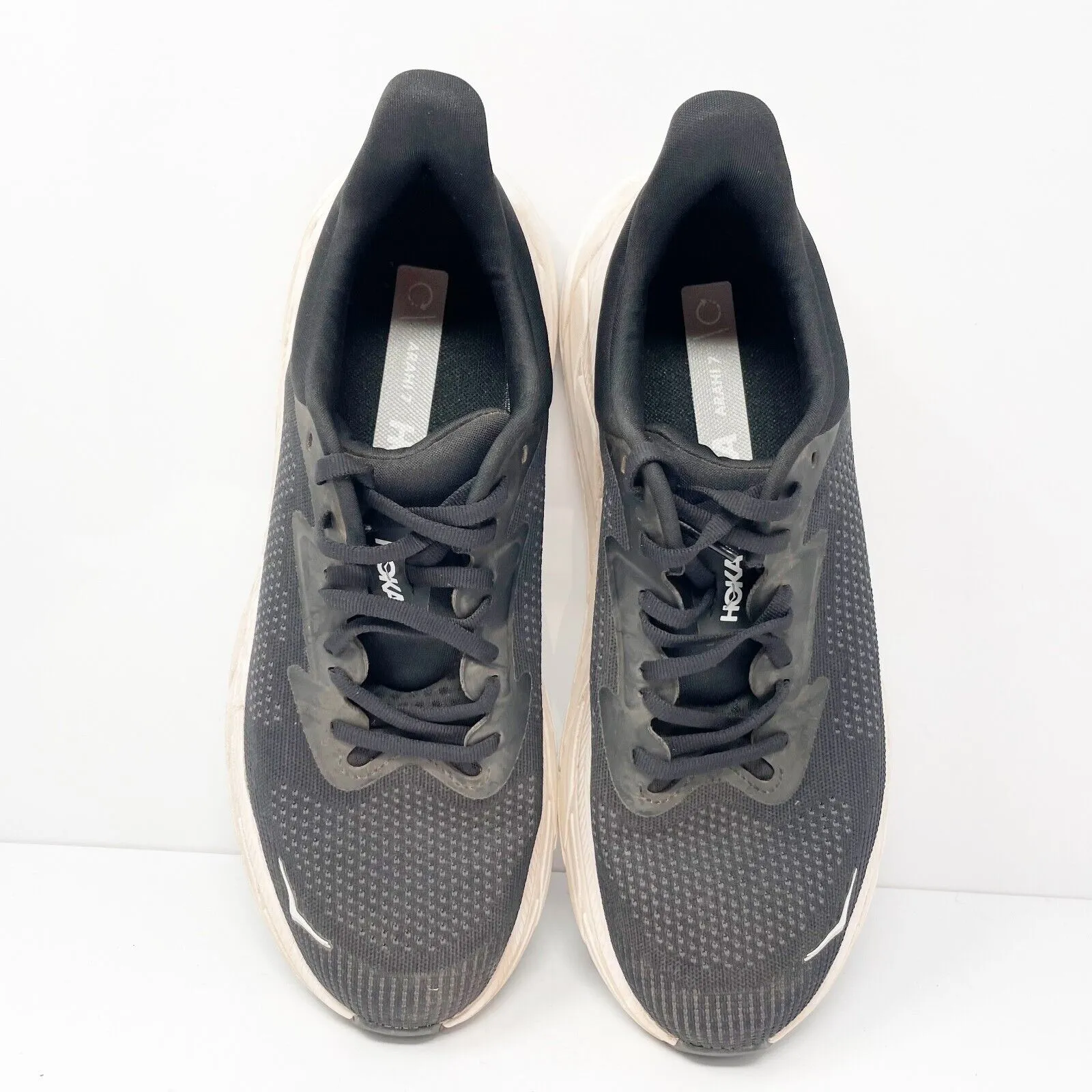 Hoka One One Mens Arahi 7 1147850 BWHT Black Running Shoes Sneakers Size 9 D