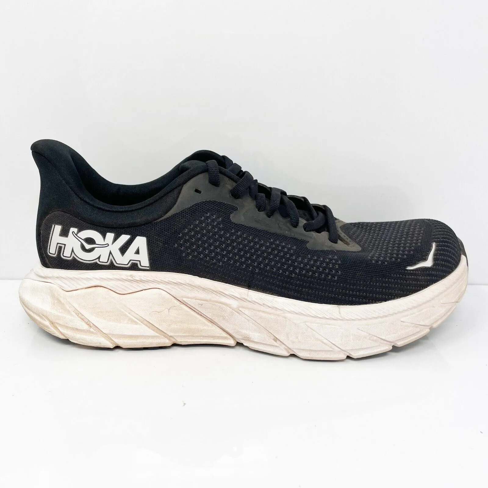 Hoka One One Mens Arahi 7 1147850 BWHT Black Running Shoes Sneakers Size 9 D