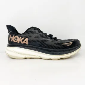 Hoka One One Womens Clifton 9 1127896 BRGL Black Running Shoes Sneakers Size 7 B