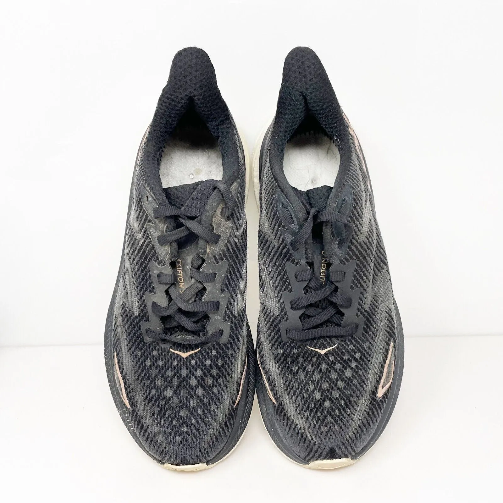 Hoka One One Womens Clifton 9 1127896 BRGL Black Running Shoes Sneakers Size 7 B