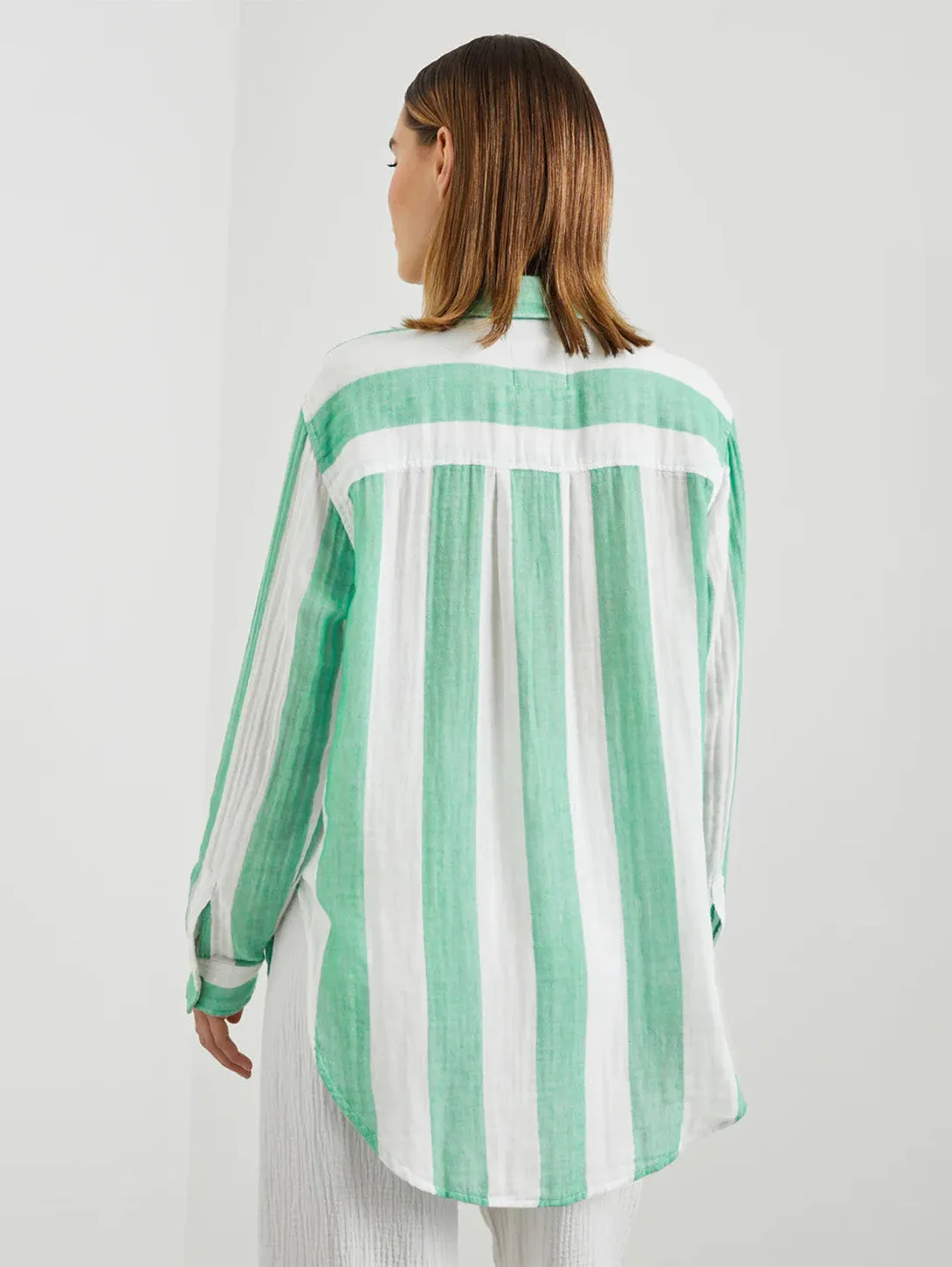 Jaylin Shirt - Jade Stripe