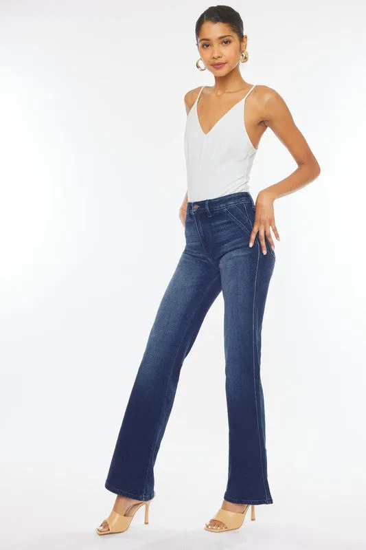 Kan Can High Rise Slim Flare Jeans