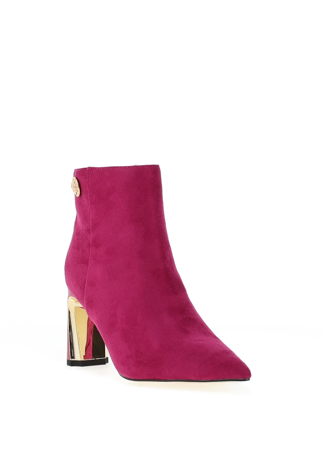 Kate Appleby Charlbury Heeled Ankle Boots, Pink