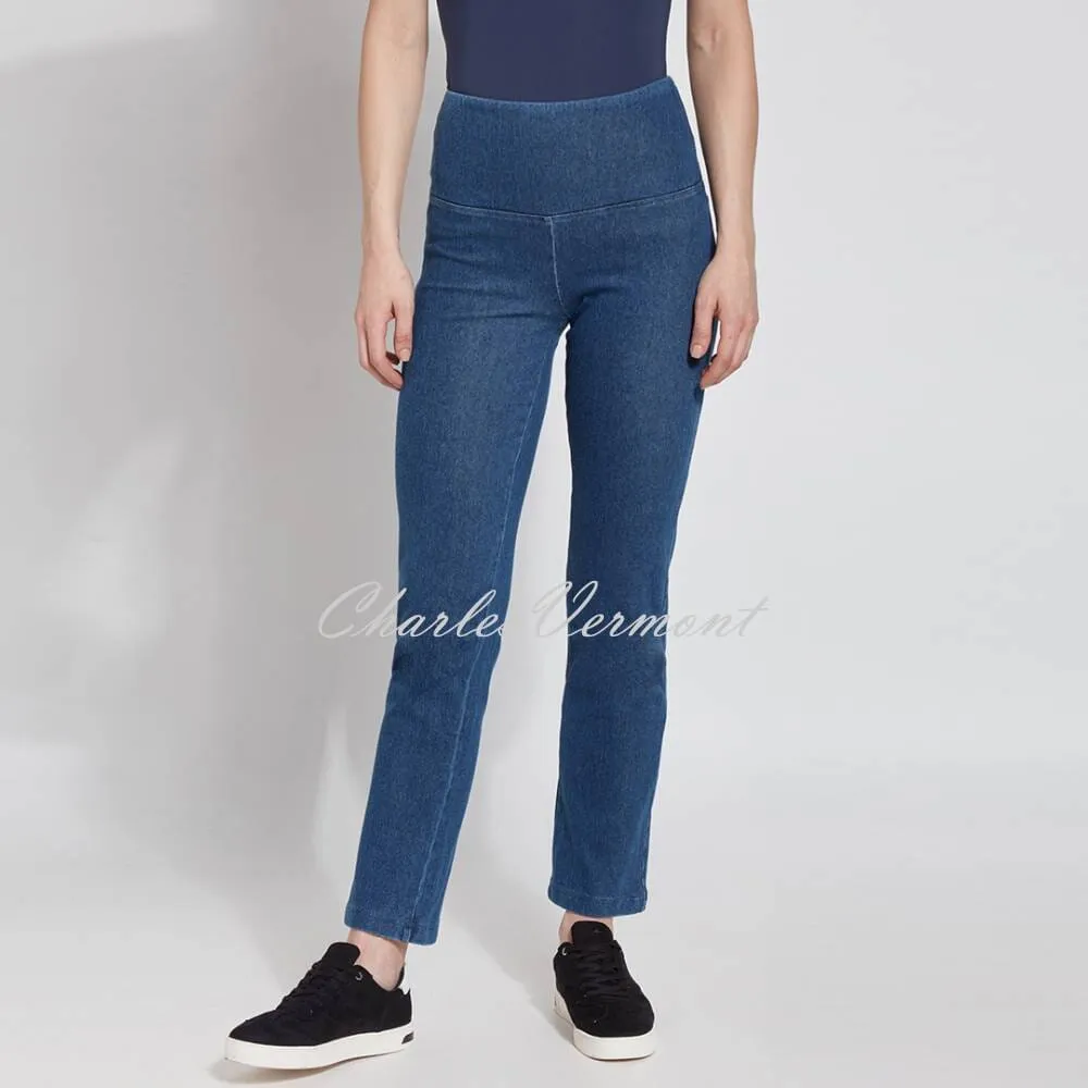 Lysse Straight Leg Denim Jean with Back Pockets – Style 6176 (Mid Wash)