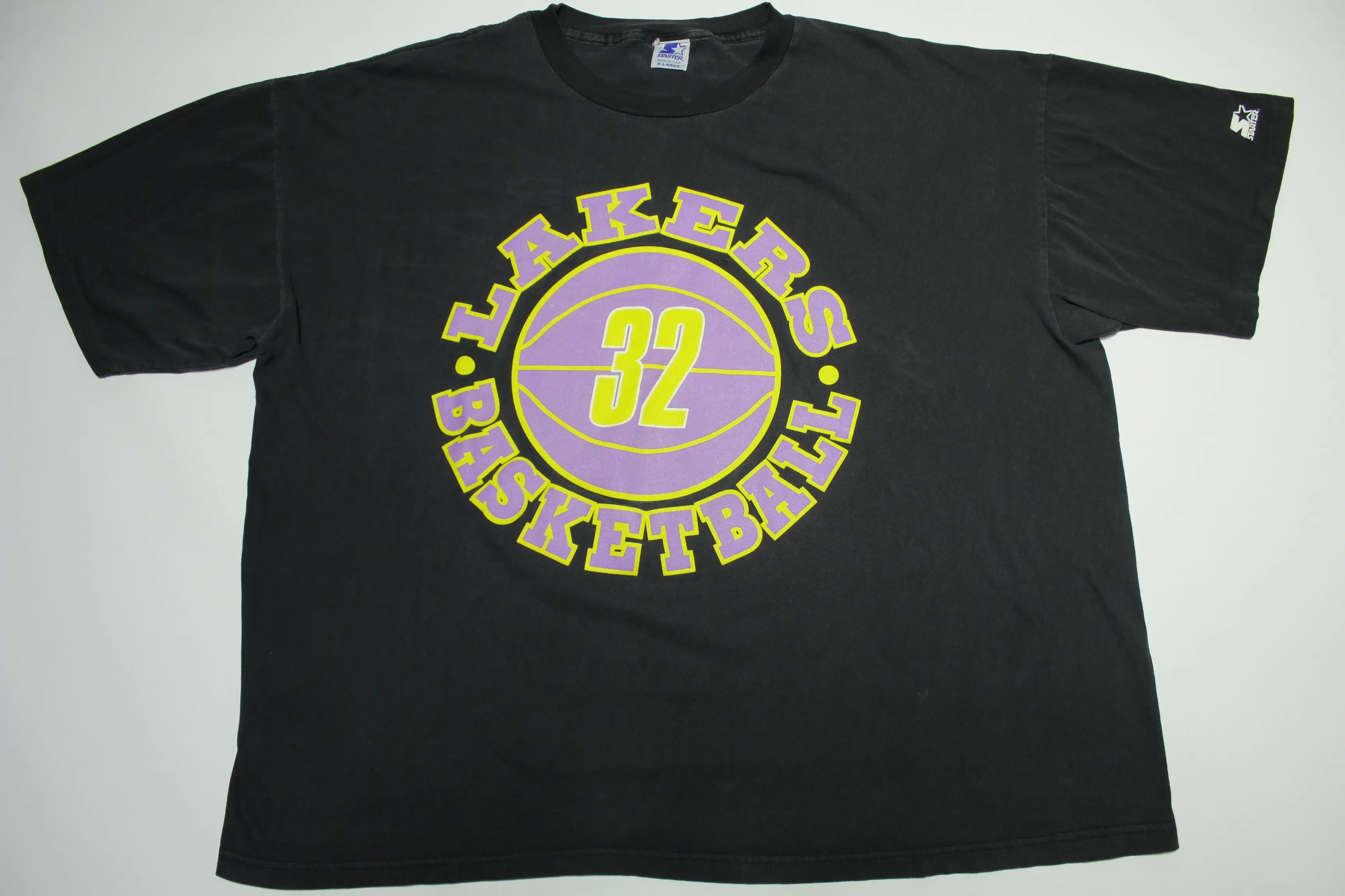 Magic Johnson LA Lakers Vintage #32 Los Angeles Starter Made in USA Single Stitch T-Shirt