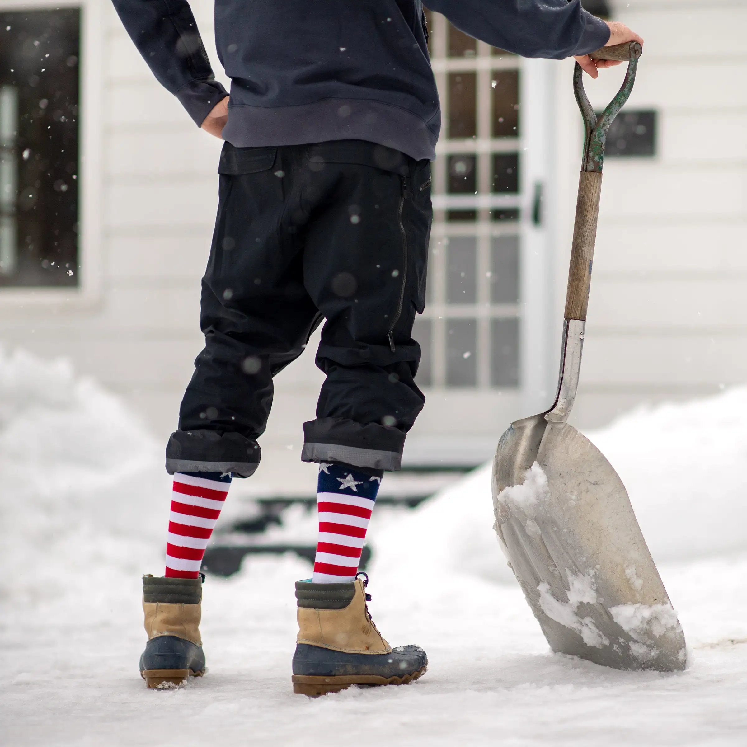 Men's Captain Stripe Over-the-Calf  Lightweight Ski & Snowboard Sock