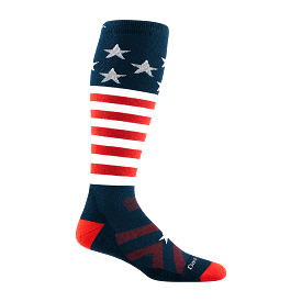 Men's Captain Stripe Over-the-Calf  Midweight Ski & Snowboard Sock