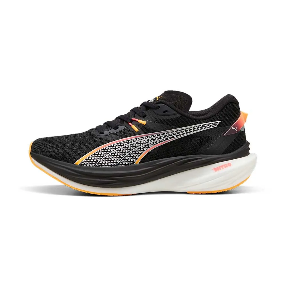 Men's Deviate Nitro 3 Running Shoe - PUMA Black-Sun Stream - Regular (D)