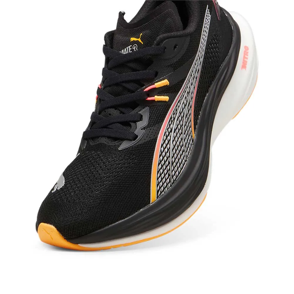 Men's Deviate Nitro 3 Running Shoe - PUMA Black-Sun Stream - Regular (D)