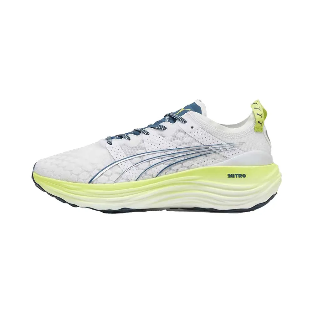 Men's Foreverrun Nitro Running Shoe - PUMA White/Ocean Tropic/Lime Pow - Regular (D)