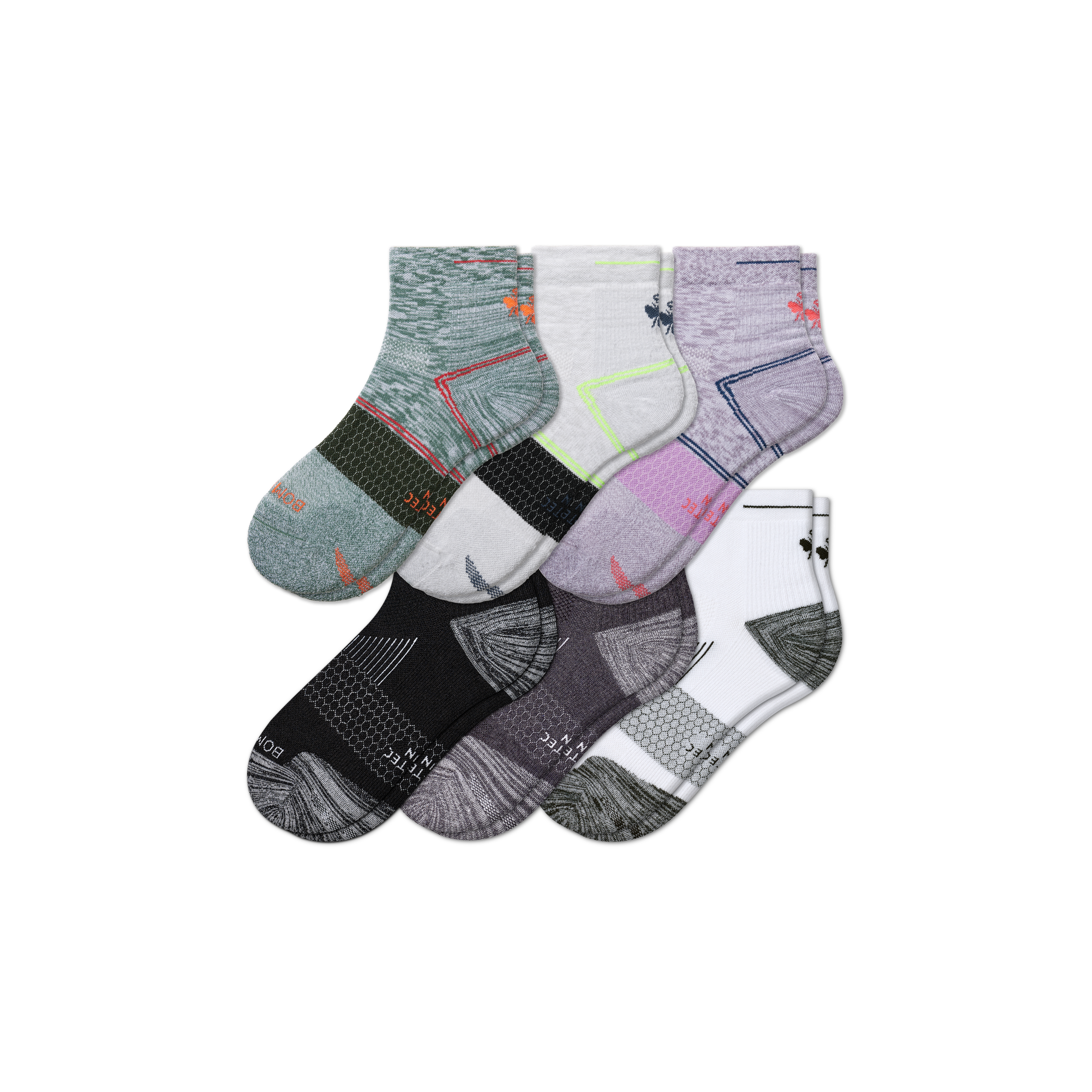 Men's Running Quarter Sock 6-Pack