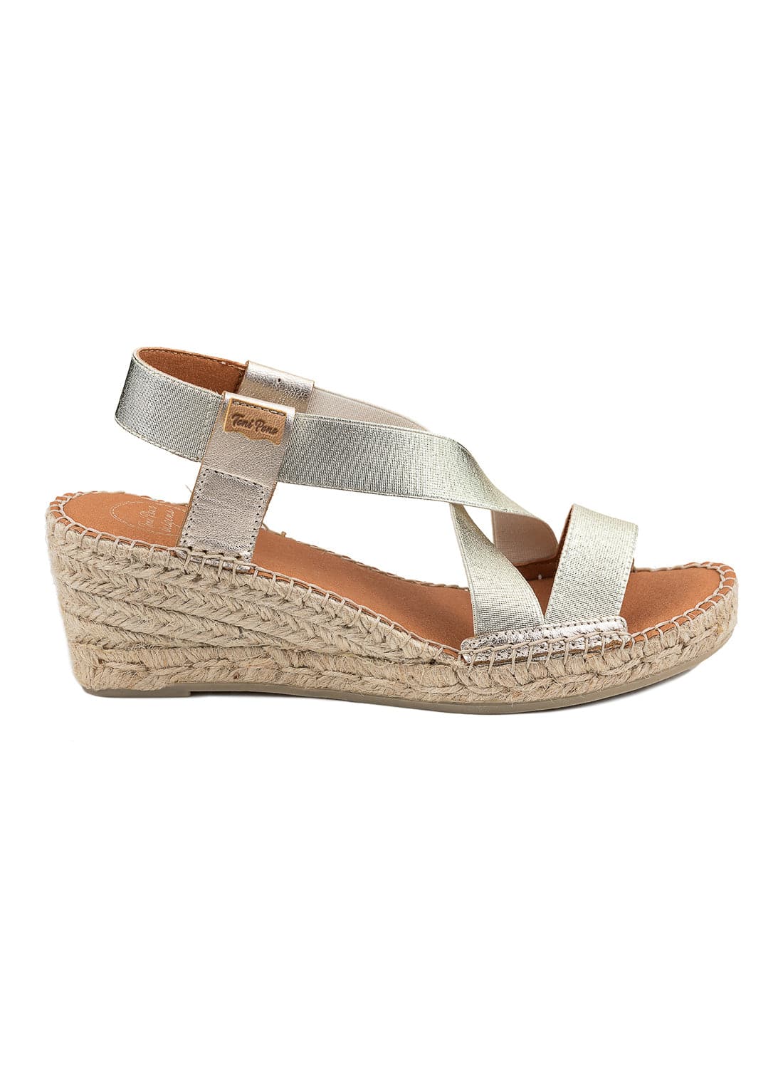 Metallic Cotton Blen Wedge Espadrille for Women - Tura-RC