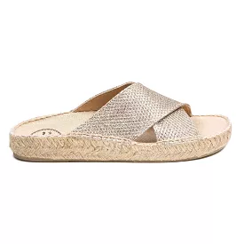 Metallic Cotton Blend Slippers for Women - Bali-S