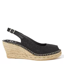 Metallic Cushioned Cotton Wedge Espadrille for Women - Calafell