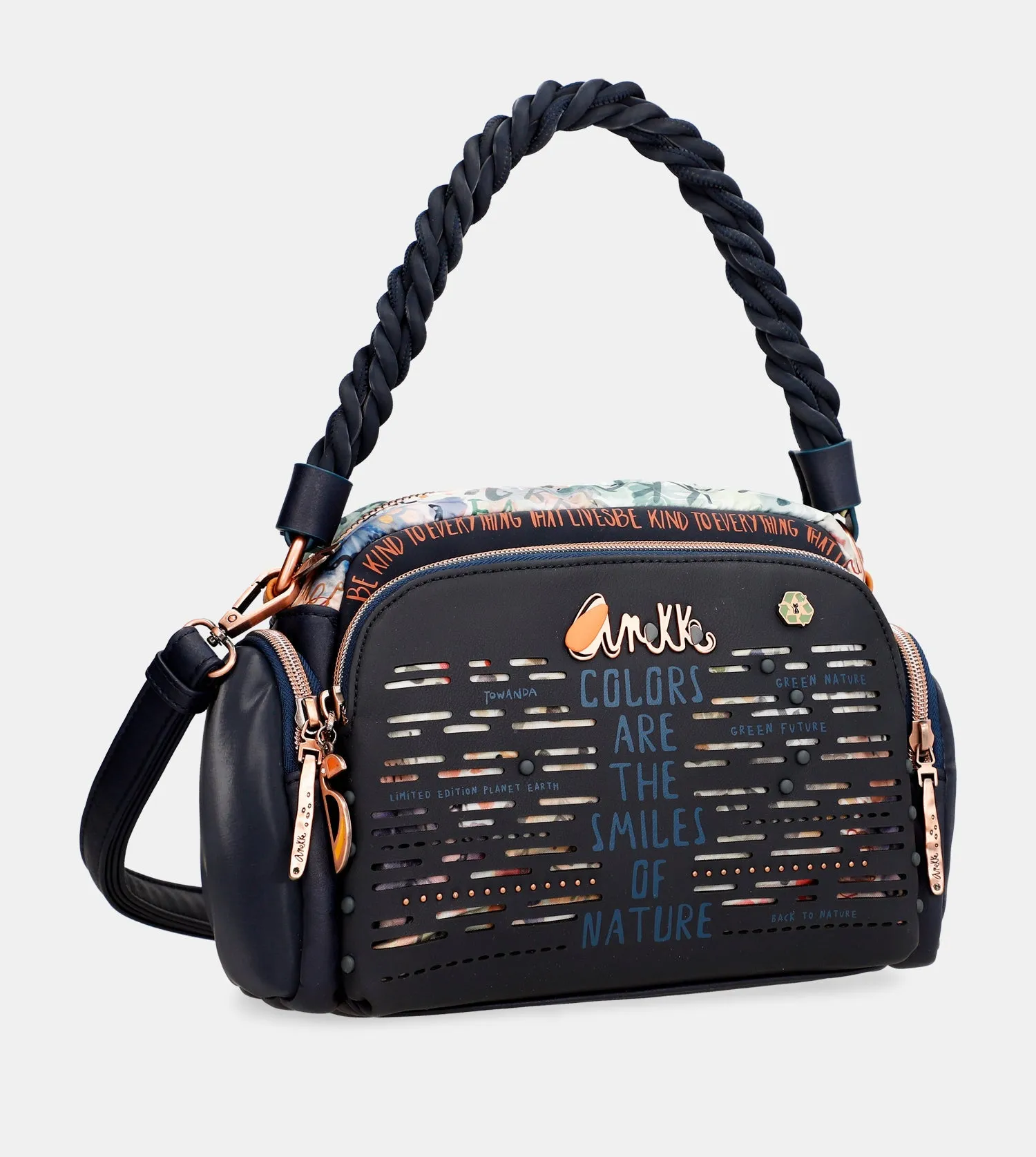 Nature Pachamama blue crossbody bag