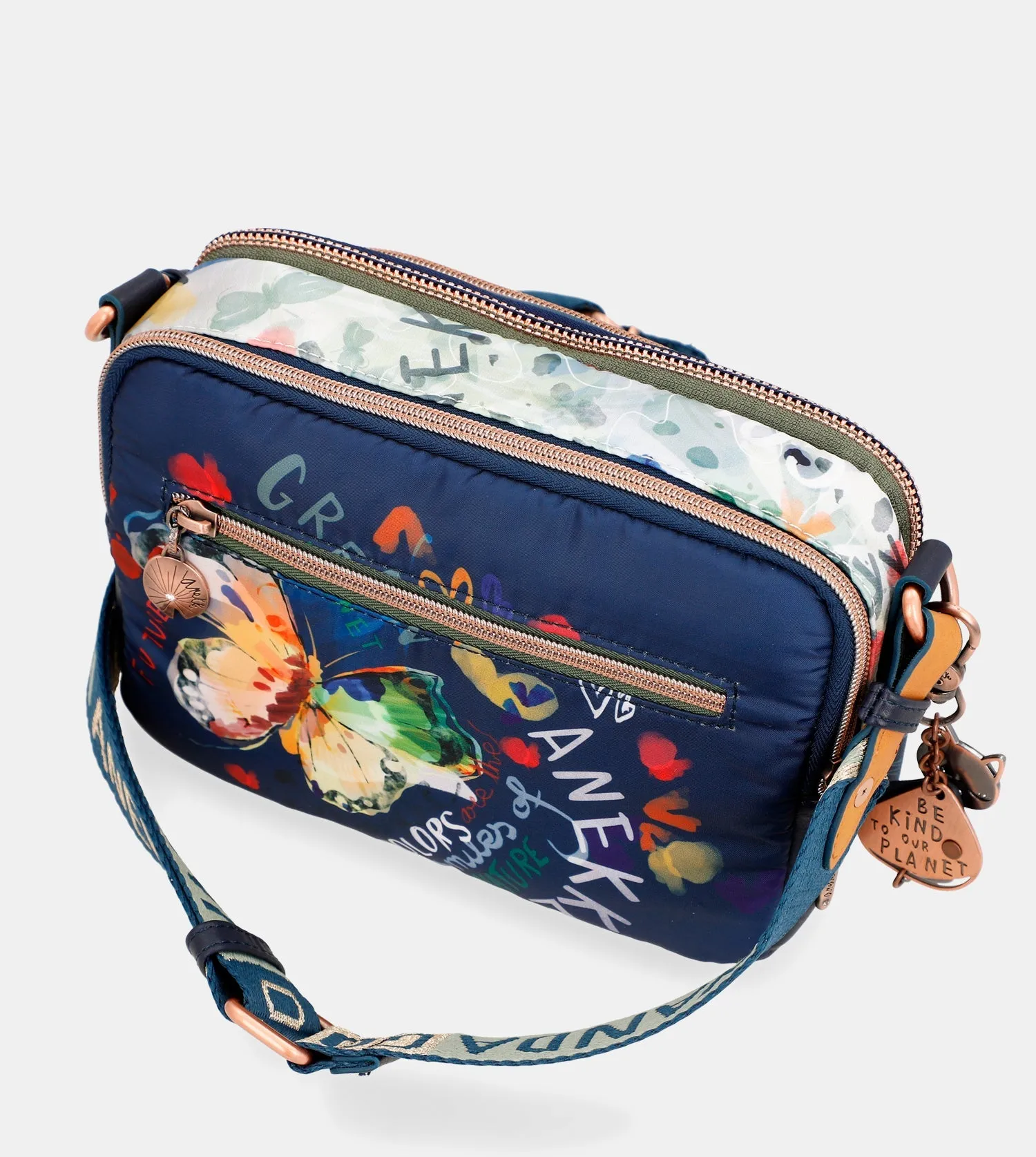 Nature Pachamama navy blue crossbody bag anekke