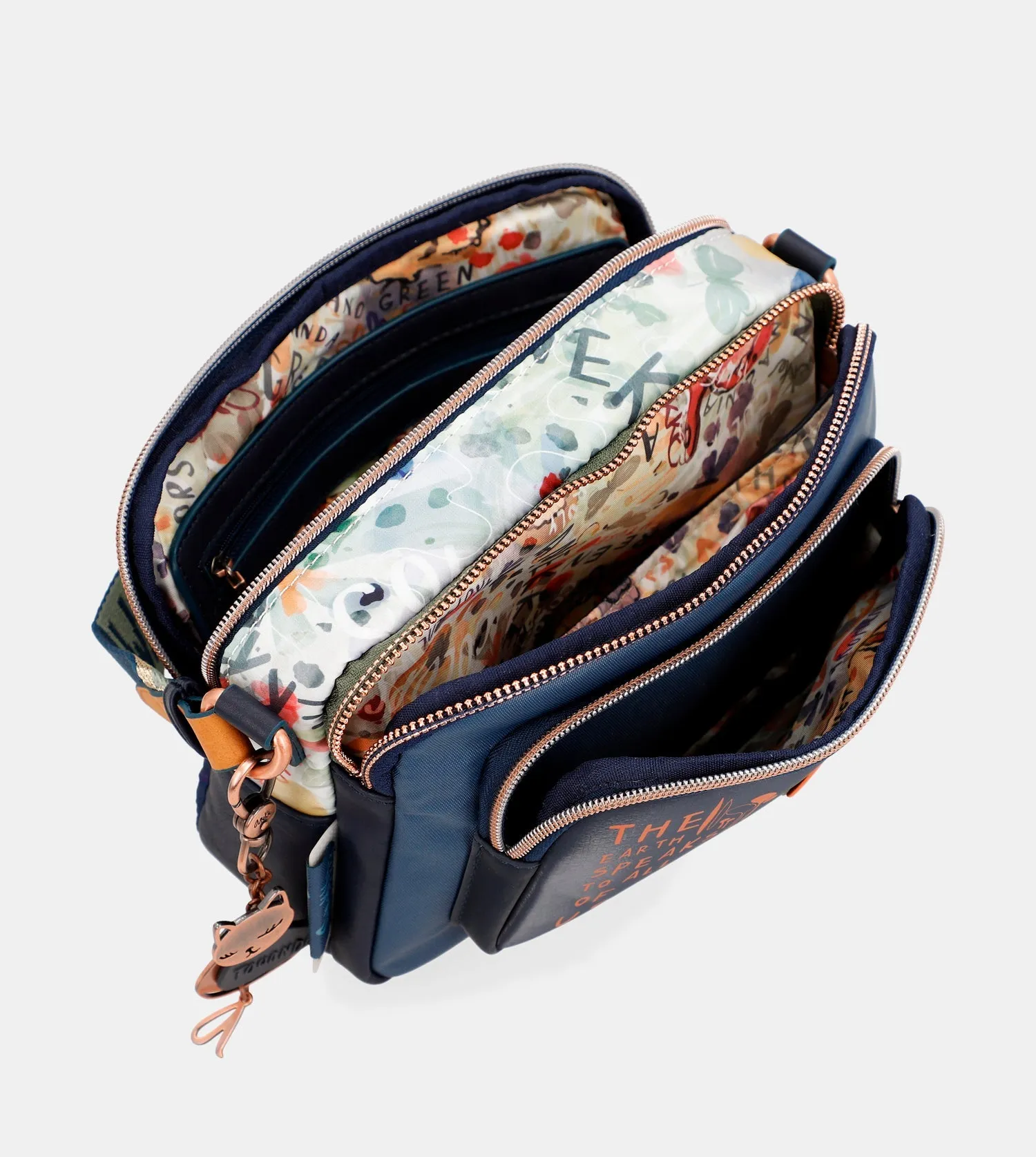 Nature Pachamama navy blue crossbody bag anekke