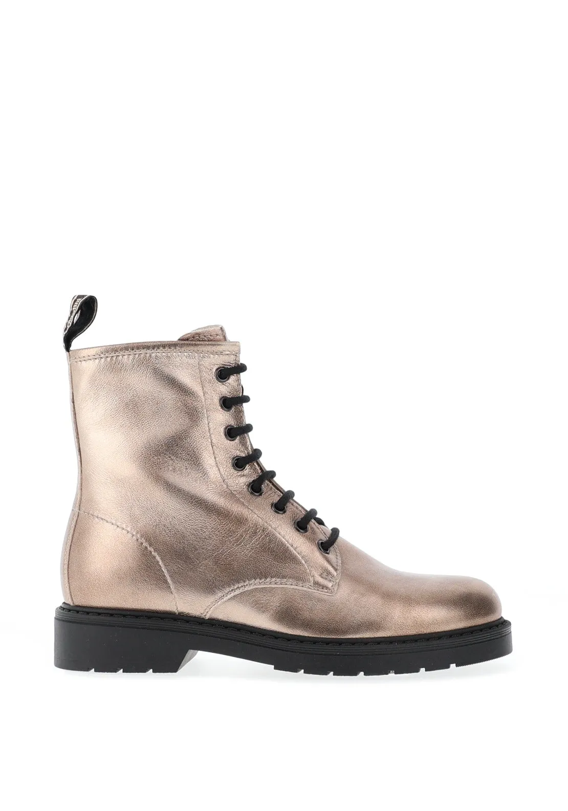 Nero Giardini Metallic Military Boots, Gold