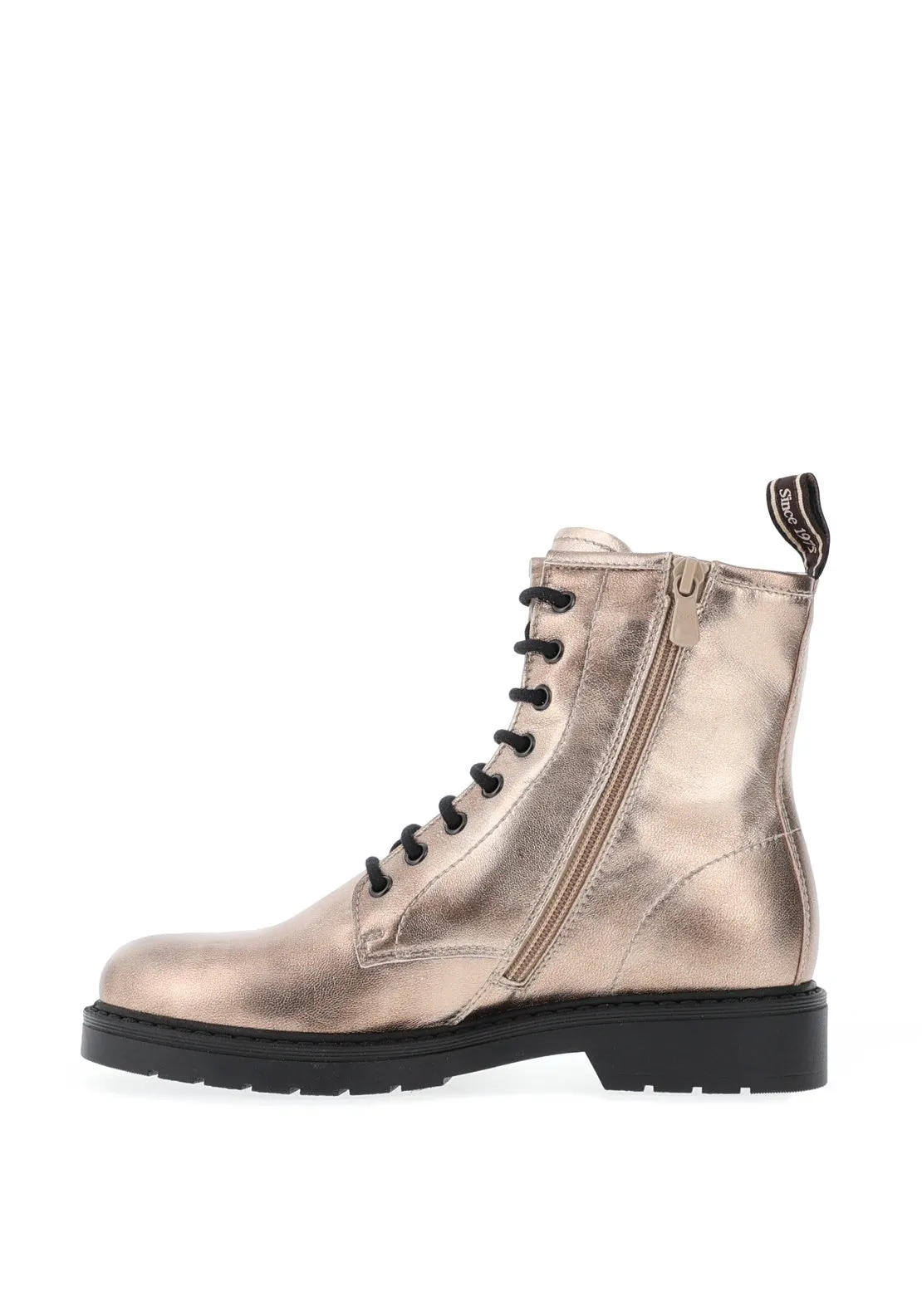 Nero Giardini Metallic Military Boots, Gold