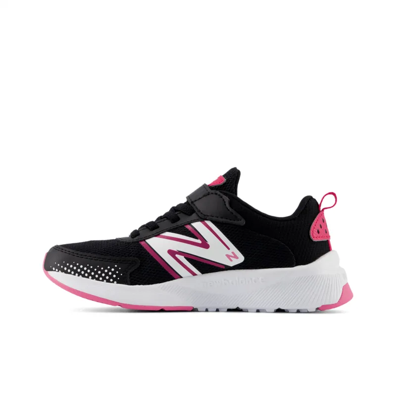 New Balance Youth Girls Dynasoft 545 Bungee Lace with Top Strap Running Shoe - PT545PB1