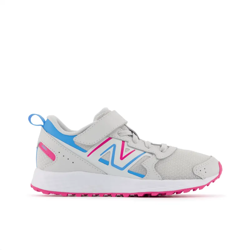 New Balance Youth Girls Fresh Foam 650 Bungee Lace with Top Strap Running Shoe - YT650GP1 (Wide)