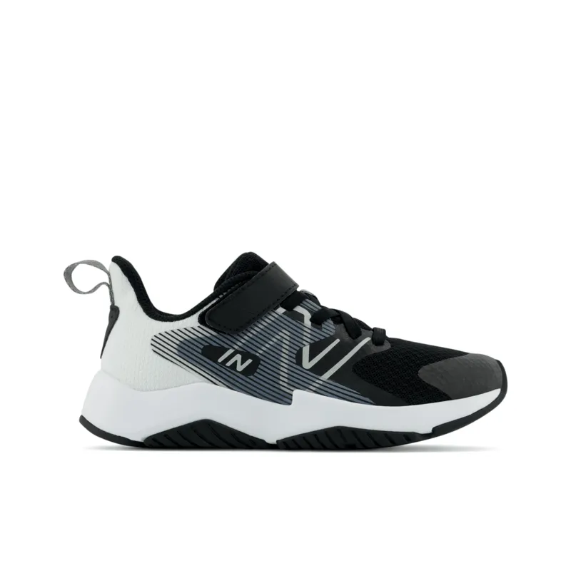 New Balance Youth Rave Run V2 Bungee Lace with Top Strap Running Shoe - YTRAVBW2