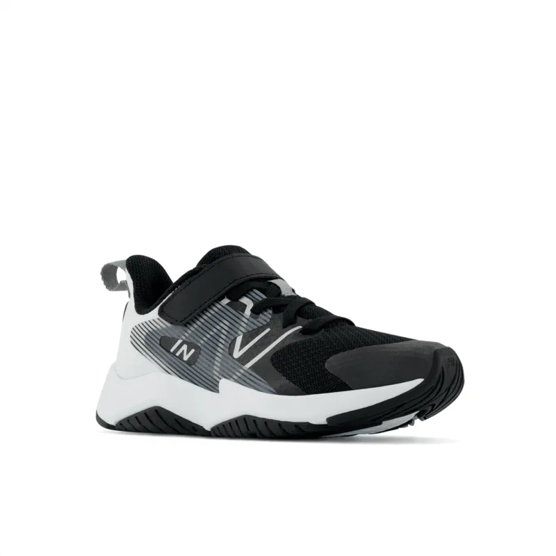 New Balance Youth Rave Run V2 Bungee Lace with Top Strap Running Shoe - YTRAVBW2